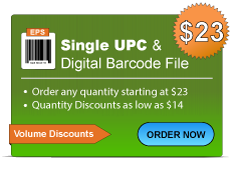 Single UPC  & Digital Barcode File - Order now