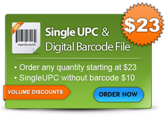 Single UPC  & Digital Barcode File - Order now